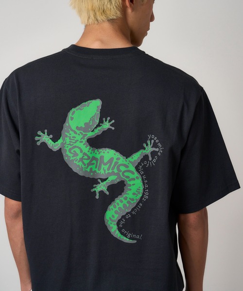 Gramicci(グラミチ)の「GECKO TEE|ゲッコーTシャツ(Tシャツ/カットソー・メンズ・ブラック系その他/ベージュ/ホワイト・M/L/XL/XXL/S)」の4枚目の写真