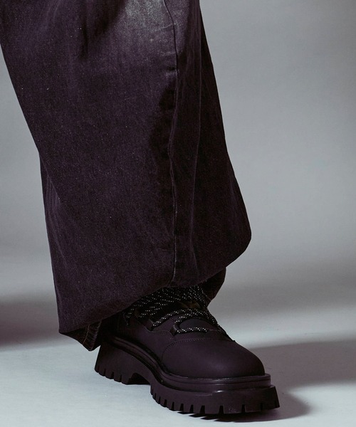 Theater code（シアターコード）の「high-cut work boots/ハイカットワークブーツスニーカー（スニーカー・メンズ・ブラック・27/28）」の5枚目の写真