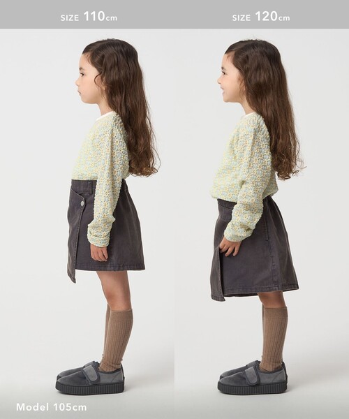 green label relaxing（グリーンレーベルリラクシング）の「花柄 ジャガードトップス / キッズ  100㎝-160㎝（Tシャツ/カットソー・キッズ・オフホワイト/ライトブルー/ブラック・120cm/150cm/110cm/160cm/130cm/140cm/100cm）」の15枚目の写真