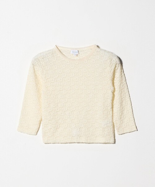 green label relaxing（グリーンレーベルリラクシング）の「花柄 ジャガードトップス / キッズ  100㎝-160㎝（Tシャツ/カットソー・キッズ・オフホワイト/ライトブルー/ブラック・120cm/150cm/110cm/160cm/130cm/140cm/100cm）」の22枚目の写真