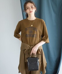 【SLOW/一部店舗限定】MVSコットン ヴィンテージ風 ロゴTEE