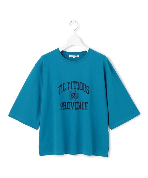 23区 L（ニジュウサンクオオキイサイズ）の「【SLOW/一部店舗限定】MVSコットン ヴィンテージ風 ロゴTEE（Tシャツ/カットソー・レディース・ネイビー系/ダルブルー系/ベージュ系/カーキ系・46/44）」の13枚目の写真
