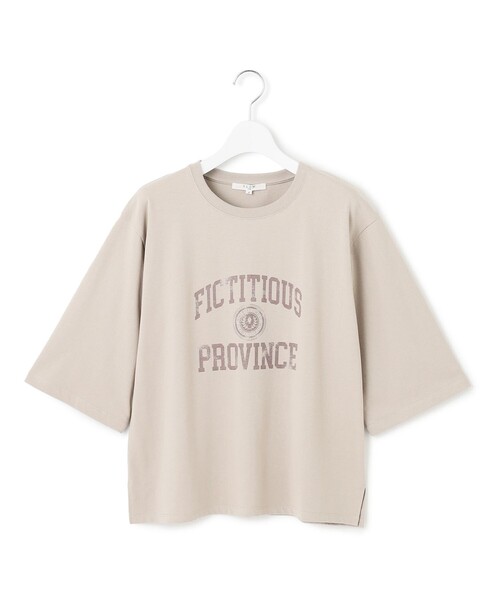 23区 L（ニジュウサンクオオキイサイズ）の「【SLOW/一部店舗限定】MVSコットン ヴィンテージ風 ロゴTEE（Tシャツ/カットソー・レディース・ネイビー系/ダルブルー系/ベージュ系/カーキ系・46/44）」の11枚目の写真