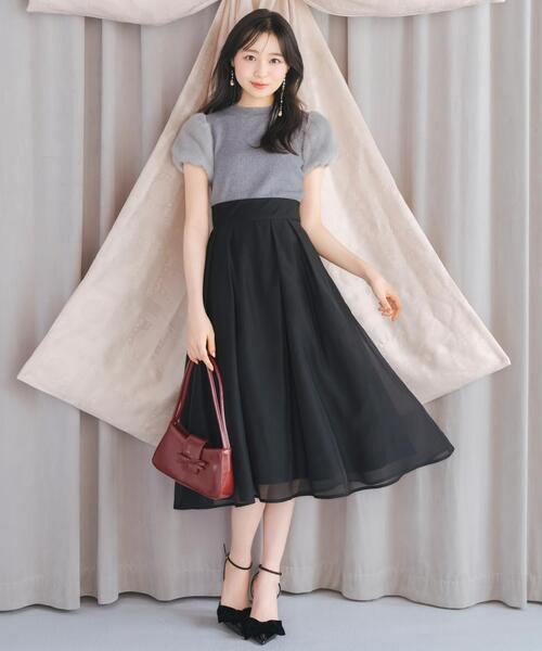 オーガンジータックフレアスカート（スカート）｜WILLSELECTION