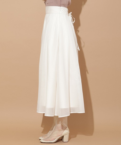 WILLSELECTION（ウィルセレクション）の「オーガンジータックフレアスカート（スカート・レディース・ピンク/ブラック/オフホワイト・MEDIUM/SMALL）」の8枚目の写真