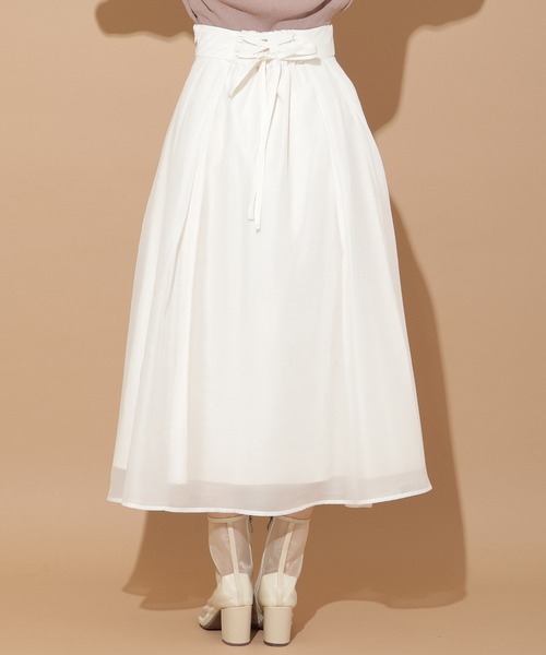 WILLSELECTION（ウィルセレクション）の「オーガンジータックフレアスカート（スカート・レディース・ピンク/ブラック/オフホワイト・MEDIUM/SMALL）」の9枚目の写真