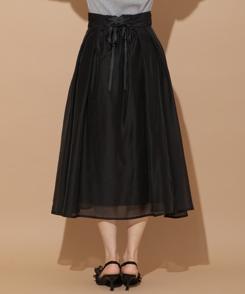 WILLSELECTION（ウィルセレクション）の「オーガンジータックフレアスカート（スカート・レディース・ピンク/ブラック/オフホワイト・MEDIUM/SMALL）」の16枚目の写真