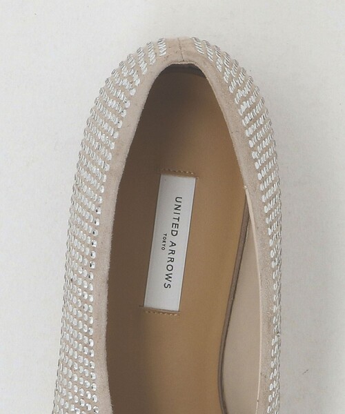 UNITED ARROWS(ユナイテッドアローズ)の「ラインストーン フラットシューズ(パンプス・レディース・ベージュ/ブラック・36h/37/36/38/37h/35/35h)」の12枚目の写真