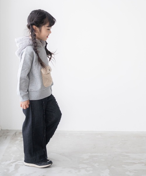 KiCCOLY（キッコリー）の「ﾌﾘﾝｼﾞﾊﾟﾝﾂ（デニムパンツ・キッズ・ネイビー/ブラック・120cm/150cm/140cm/130cm）」の6枚目の写真