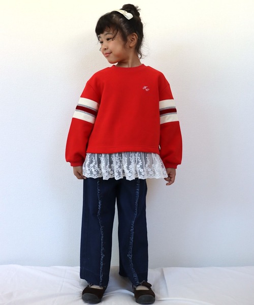 KiCCOLY（キッコリー）の「ﾌﾘﾝｼﾞﾊﾟﾝﾂ（デニムパンツ・キッズ・ネイビー/ブラック・120cm/150cm/140cm/130cm）」の8枚目の写真