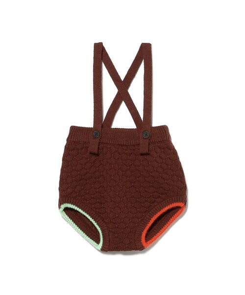 こども ビームス(コドモビームス)の「ベビー ニット サスペンダー付 ブルマ 2025FW(70~80cm)(その他パンツ・キッズ・ナチュラル/ブラウン・70/80)」の6枚目の写真