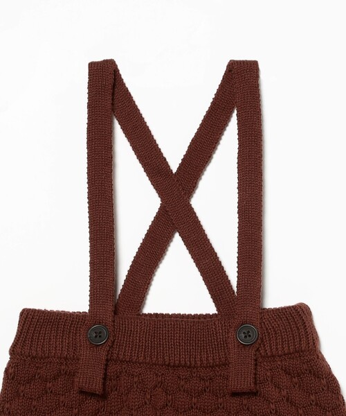 こども ビームス(コドモビームス)の「ベビー ニット サスペンダー付 ブルマ 2025FW(70~80cm)(その他パンツ・キッズ・ナチュラル/ブラウン・70/80)」の7枚目の写真
