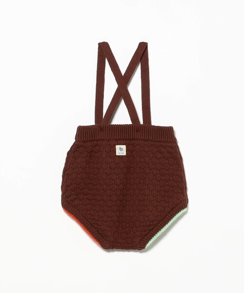 こども ビームス(コドモビームス)の「ベビー ニット サスペンダー付 ブルマ 2025FW(70~80cm)(その他パンツ・キッズ・ナチュラル/ブラウン・70/80)」の9枚目の写真
