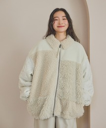 niko and... | パッチワークボアブルゾン(ブルゾン)