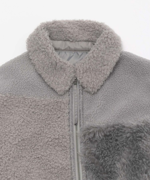 セール】パッチワークボアブルゾン（ブルゾン）｜niko and