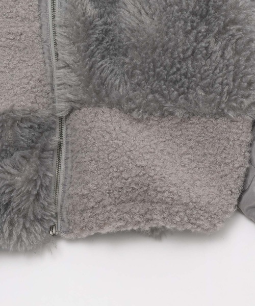 セール】パッチワークボアブルゾン（ブルゾン）｜niko and