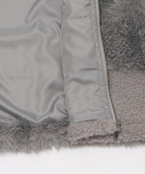 niko and（ニコアンド）の「パッチワークボアブルゾン（ブルゾン