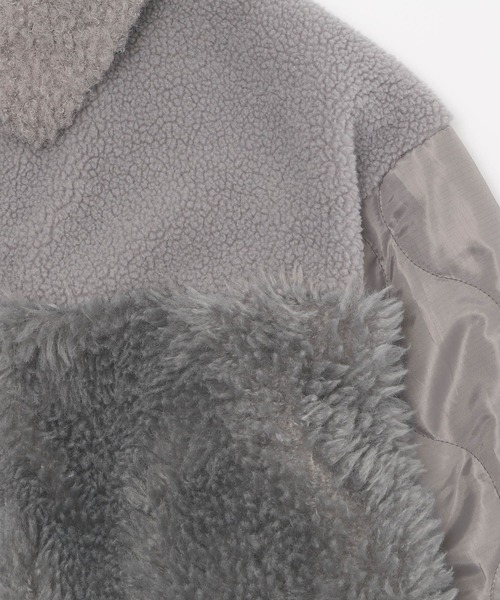 セール】パッチワークボアブルゾン（ブルゾン）｜niko and