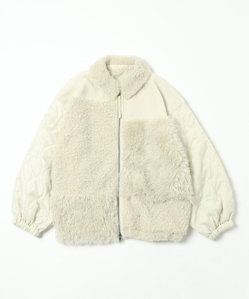 パッチワークボアブルゾン（ブルゾン）｜niko and（ニコアンド）の