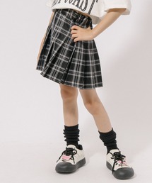 【インナーパンツ付】グレンチェックプリーツスカート