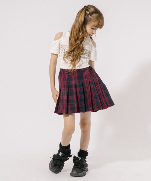 URBAN CHERRY（アーバンチェリー）の「【インナーパンツ付】グレンチェックプリーツスカート（スカート・キッズ・レッド/ブラック/イエロー・140cm/120cm/130cm/110cm/150cm）」の15枚目の写真