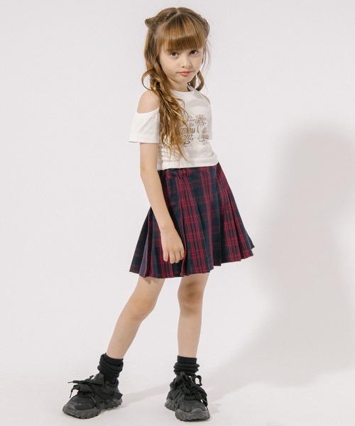 URBAN CHERRY（アーバンチェリー）の「【インナーパンツ付】グレンチェックプリーツスカート（スカート・キッズ・レッド/ブラック/イエロー・140cm/120cm/130cm/110cm/150cm）」の17枚目の写真