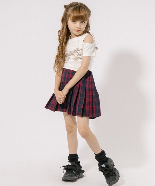 URBAN CHERRY（アーバンチェリー）の「【インナーパンツ付】グレンチェックプリーツスカート（スカート・キッズ・レッド/ブラック/イエロー・140cm/120cm/130cm/110cm/150cm）」の13枚目の写真
