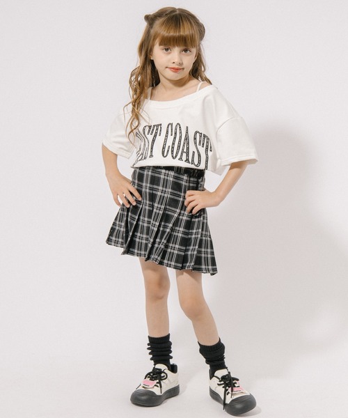 URBAN CHERRY（アーバンチェリー）の「【インナーパンツ付】グレンチェックプリーツスカート（スカート・キッズ・レッド/ブラック/イエロー・140cm/120cm/130cm/110cm/150cm）」の9枚目の写真