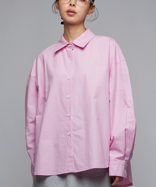 Narcissus（ナルシス）の「シンプルカラーシャツ/オーバーシャツ（シャツ/ブラウス・レディース・ピンク/レッド・FREE）」の3枚目の写真