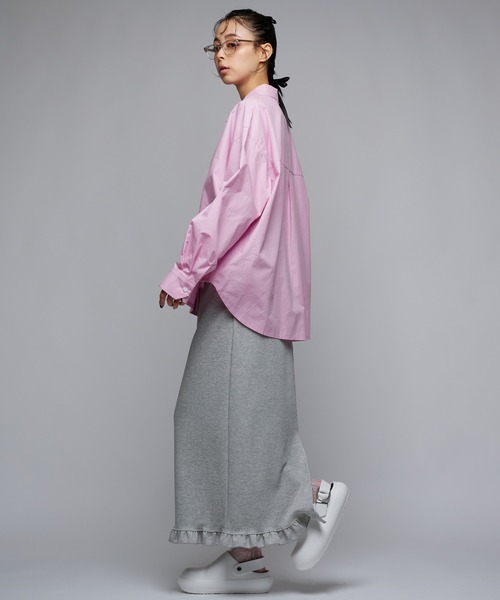 Narcissus（ナルシス）の「シンプルカラーシャツ/オーバーシャツ（シャツ/ブラウス・レディース・ピンク/レッド・FREE）」の5枚目の写真