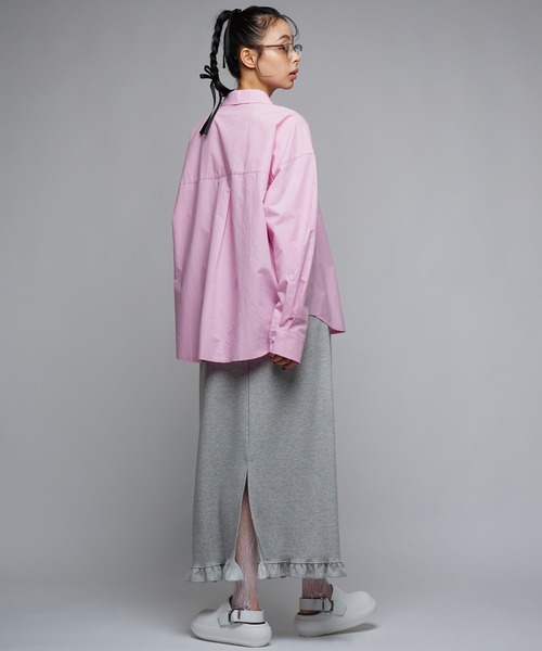Narcissus（ナルシス）の「シンプルカラーシャツ/オーバーシャツ（シャツ/ブラウス・レディース・ピンク/レッド・FREE）」の6枚目の写真