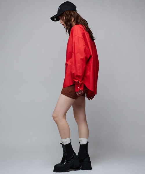 Narcissus（ナルシス）の「シンプルカラーシャツ/オーバーシャツ（シャツ/ブラウス・レディース・ピンク/レッド・FREE）」の12枚目の写真