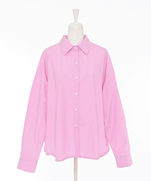 Narcissus（ナルシス）の「シンプルカラーシャツ/オーバーシャツ（シャツ/ブラウス・レディース・ピンク/レッド・FREE）」の14枚目の写真