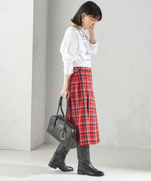セール】チェック ボックス プリーツ スカート（スカート）｜SHIPS