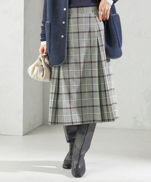 セール】チェック ボックス プリーツ スカート（スカート）｜SHIPS