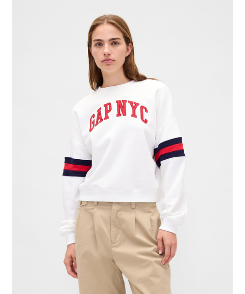 GAP（ギャップ）の「ヴィンテージソフト GAPロゴ ウェッジ スウェットシャツ トレーナー（スウェット・レディース・グリーン/ライトグレー/ネイビー/ワイン/ブルー系その他/オフホワイト・XS/S/M/L/XL/XXS）」の2枚目の写真