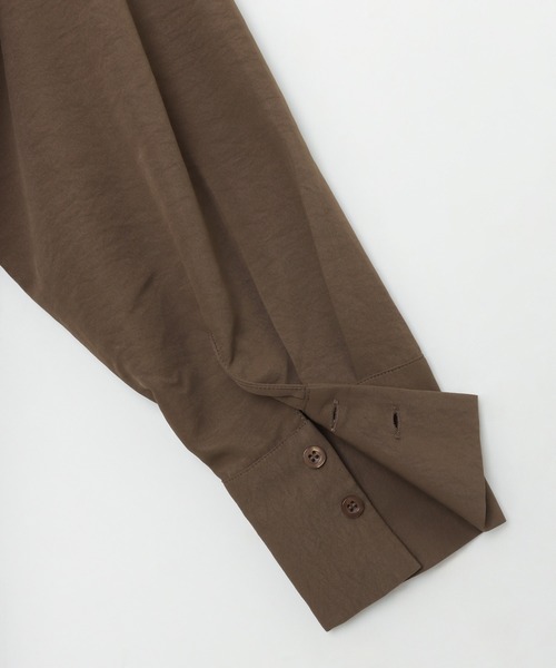 セール】とろみバンドカラーロングシャツ（シャツ/ブラウス