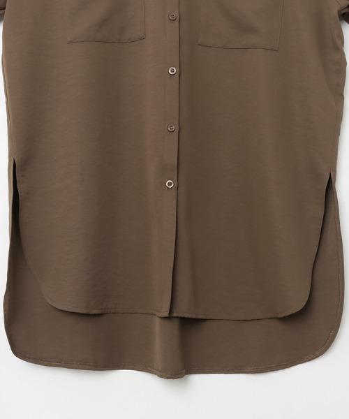 セール】とろみバンドカラーロングシャツ（シャツ/ブラウス