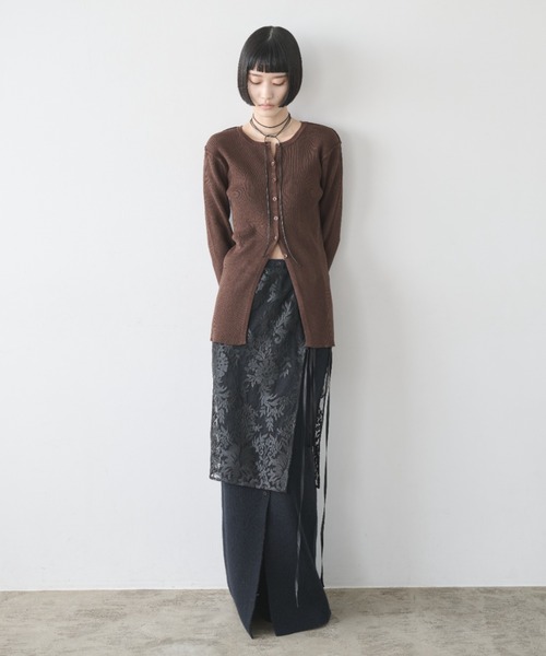 AIC.(エーアイシー)の「アウトシームリブメロートップス(ニット/セーター・レディース・ダークグリーン/ピンク/ブラウン/ブラック・FREE)」の7枚目の写真