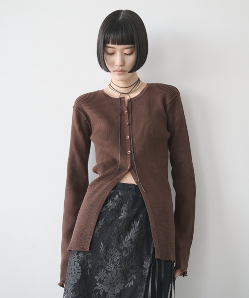 AIC.(エーアイシー)の「アウトシームリブメロートップス(ニット/セーター・レディース・ダークグリーン/ピンク/ブラウン/ブラック・FREE)」の11枚目の写真