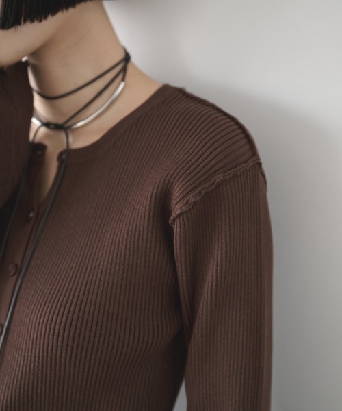 AIC.(エーアイシー)の「アウトシームリブメロートップス(ニット/セーター・レディース・ダークグリーン/ピンク/ブラウン/ブラック・FREE)」の15枚目の写真