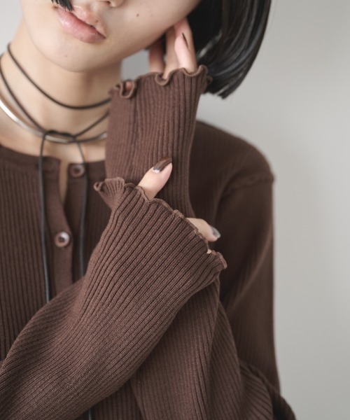 AIC.(エーアイシー)の「アウトシームリブメロートップス(ニット/セーター・レディース・ダークグリーン/ピンク/ブラウン/ブラック・FREE)」の20枚目の写真