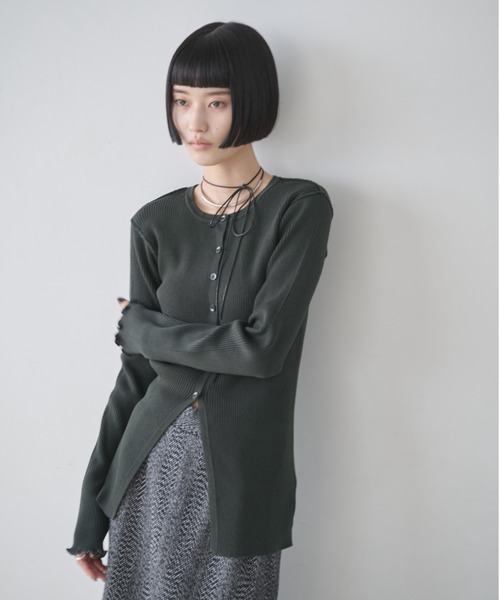 セール】アウトシームリブメロートップス（ニット/セーター）｜AIC