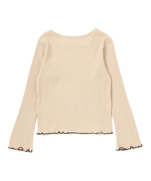 ZIDDY（ジディ）の「【 ニコ☆プチ 掲載 】メロウリブテレコ長袖Tシャツ(130~160cm)（Tシャツ/カットソー・キッズ・ベージュ/ブラック・140cm/150cm/FREE/130cm）」の15枚目の写真