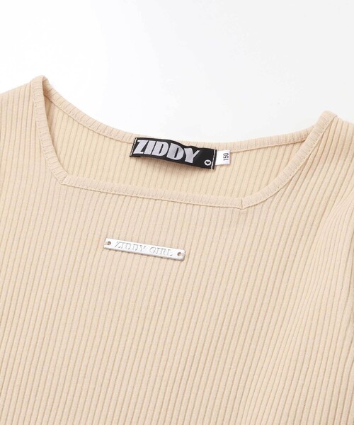 ZIDDY（ジディ）の「【 ニコ☆プチ 掲載 】メロウリブテレコ長袖Tシャツ(130~160cm)（Tシャツ/カットソー・キッズ・ベージュ/ブラック・140cm/150cm/FREE/130cm）」の16枚目の写真