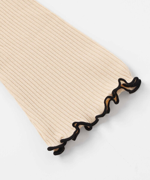 ZIDDY（ジディ）の「【 ニコ☆プチ 掲載 】メロウリブテレコ長袖Tシャツ(130~160cm)（Tシャツ/カットソー・キッズ・ベージュ/ブラック・140cm/150cm/FREE/130cm）」の18枚目の写真