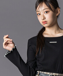 ZIDDY（ジディ）の「【 ニコ☆プチ 掲載 】メロウリブテレコ長袖Tシャツ(130~160cm)（Tシャツ/カットソー・キッズ）」