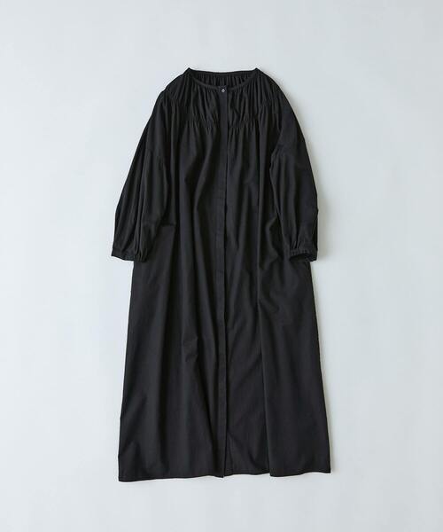 conges payes ADIEU TRISTESSE（コンジェ ペイエ アデュートリステス）の「シャーリングネックワンピース（ワンピース・レディース・チャコールグレー/パープル・38）」の2枚目の写真