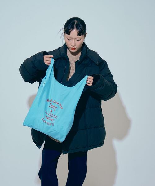 THE GOODLAND MARKET(ザグッドランドマーケット)の「TONY We Love You Bag(エコバッグ/サブバッグ・メンズ・ライトブルー・ONE)」の3枚目の写真