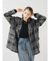 オーバーサイズ」に該当するノーカラージャケットファッション通販